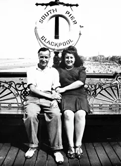 Couple of Blackpool South Pier, possibly 1930s