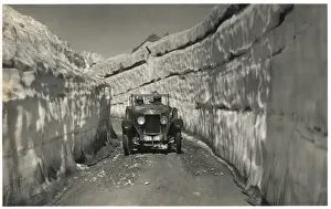 Passageway Prints: Couple in a car, Grimselstrasse, Switzerland