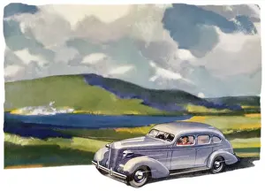 Highway Prints: Couple on Country Drive Date: 1938
