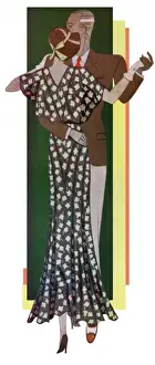 Couple dancing. Art deco