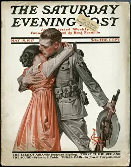 Goodbye Prints: Couple embracing WWI