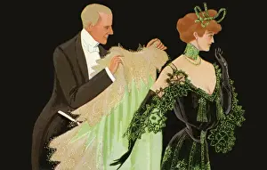 Ladys Prints: Couple in evening dress