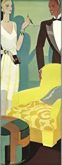 Couple in evening dress