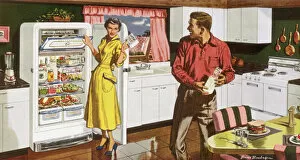 Accompaniment Gallery: Couple Make Lunch Date: 1950