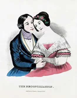 Argument Prints: Couple making up after argument