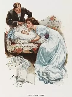 Doting Gallery: Couple and New Baby 1909