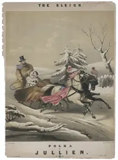 Sleighs Prints: Couple Go Sleighing