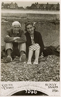 Couple on a South Coast beach Couple on a South Coast beach