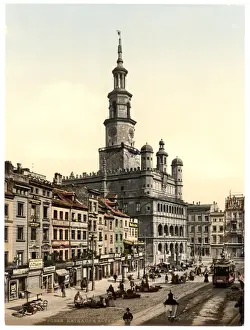 Poland Prints: Court House and Old Market, Posen, Germany (i. e. Poznan Pol