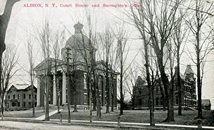 Albion Prints: Court House and Surrogate's Office, Albion, NY State, USA