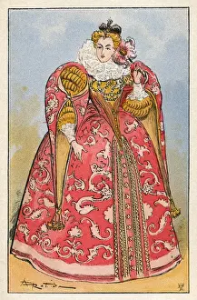 1580 Prints: Court Lady Ca 1580