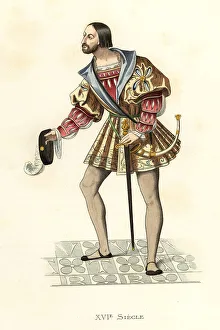 Edmond Lechevallier Chevignard Prints: Court officer of King Francis I, 16th century