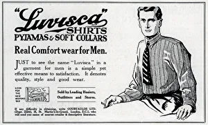 Pyjamas Prints: Courtaulds Luvisca Advertisement
