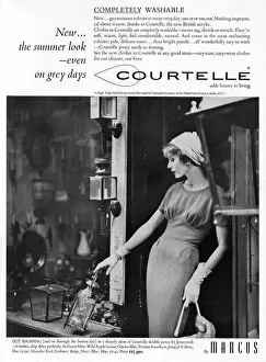 Adverts Gallery: Courtelle advertisement, Marcus dress 1959