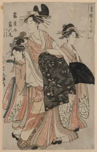 Brothel Prints: The courtesan Tsurunoo of the brothel house Tsura-ya