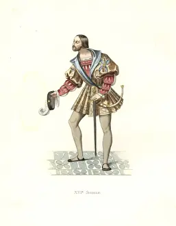 Plumed Prints: Courtier to Francis I, in short silk jacket