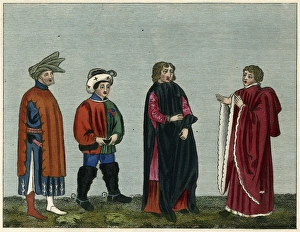 Images Dated 30th December 2016: Courtiers Dress C15Th
