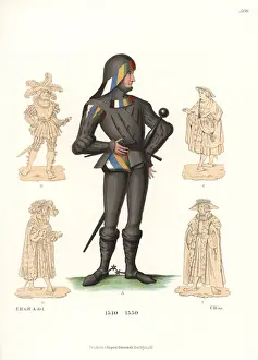 Noblemen Prints: Courtly wear of Count Kenneberg, 16th century