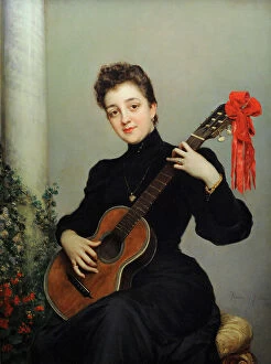 Guitar Collection: In the Courtyard, 1893, by Ricardo de Madrazo y Garreta