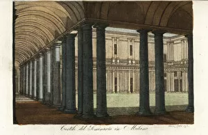 Giarrè Collection: Courtyard of the Archepiscopal Seminary of Milan, 1570
