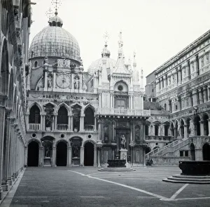 Marco Prints: Courtyard, Basilica di San Marco, Venice, Italy