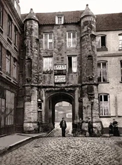 Cobbled Collection: Courtyard and cobbled street in Calais, France
