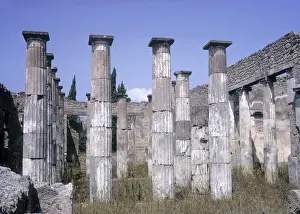 Pompei Prints: Courtyard Colonnades, Pompeii