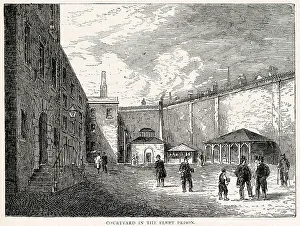 Courtyard of the Fleet Prison, London