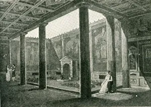 Courtyard of House In Pompeii, Italy
