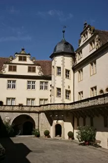 Images Dated 9th July 2010: Courtyard, Langenburg Castle, Baden Wurttemberg, Germany