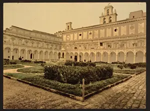 Court Yard Prints: Courtyard, Naples, Italy