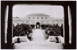 Courtyard, Victoria Falls Hotel, Rhodesia (Zimbabwe)