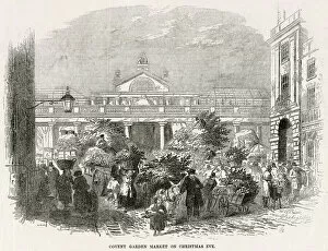 Traders Gallery: Covent Garden Market, London, Christmas Eve 1846