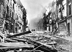 Images Dated 12th October 2004: Coventry Burning after an Air-raid; Second World War, 1940