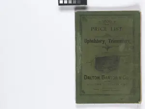 Front cover of 1899 Price List, Upholstery, Trimmings &c