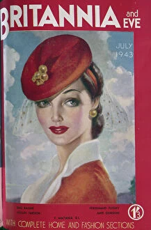 Makeup Collection: The front cover of Britannia and Eve from July 1943. Date: 1943