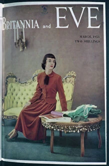 Garments Collection: The front cover of Britannia and Eve magazine from March 1954. Date: 1954