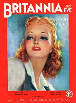Front cover of Britannia and Eve magazine, October 1943. Date: 1943