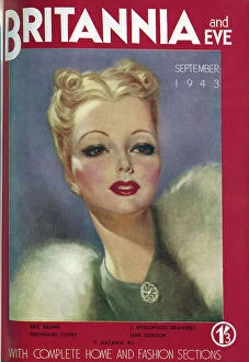 Makeup Collection: The front cover of Britannia and Eve from September 1943. Date: 1943