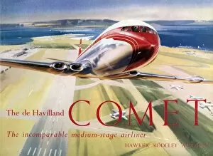 Brochure Collection: Cover of brochure for the de Havilland Comet