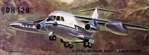 Brochure Prints: Cover of brochure for the de Havilland DH129 V / STOL