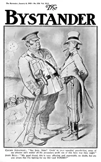 Jonathan Prints: Front cover of The Bystander, 1915: US war profiteering