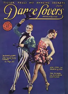 Cover of Dance Lovers Magazine, July 1925 featuring Dickie and Edith Burstow Date