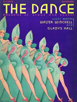 Chorus Prints: Cover of Dance Magazine, Sept 1930 showing a chorus line