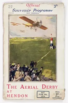 Air Field Prints: Cover design, Aerial Derby at Hendon