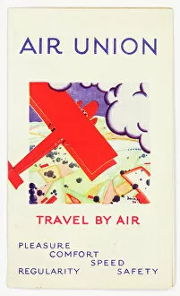 Images Dated 29th May 2012: Cover design, Air Union timetable