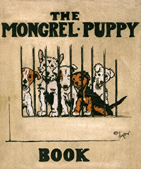 Images Dated 5th November 2015: Cover design by Cecil Aldin, The Mongrel Puppy Book
