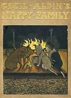 Cosy Prints: Cover design, Cecil Aldins Happy Family