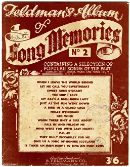Memories Prints: Cover design, Feldmans Album of Song Memories No. 2