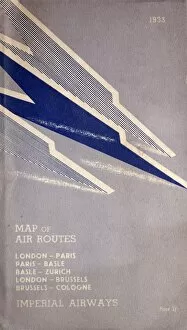 Cover design, Imperial Airways map, 1933